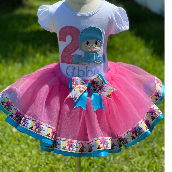 Birthday Girl tutu outfit  custom embroidery