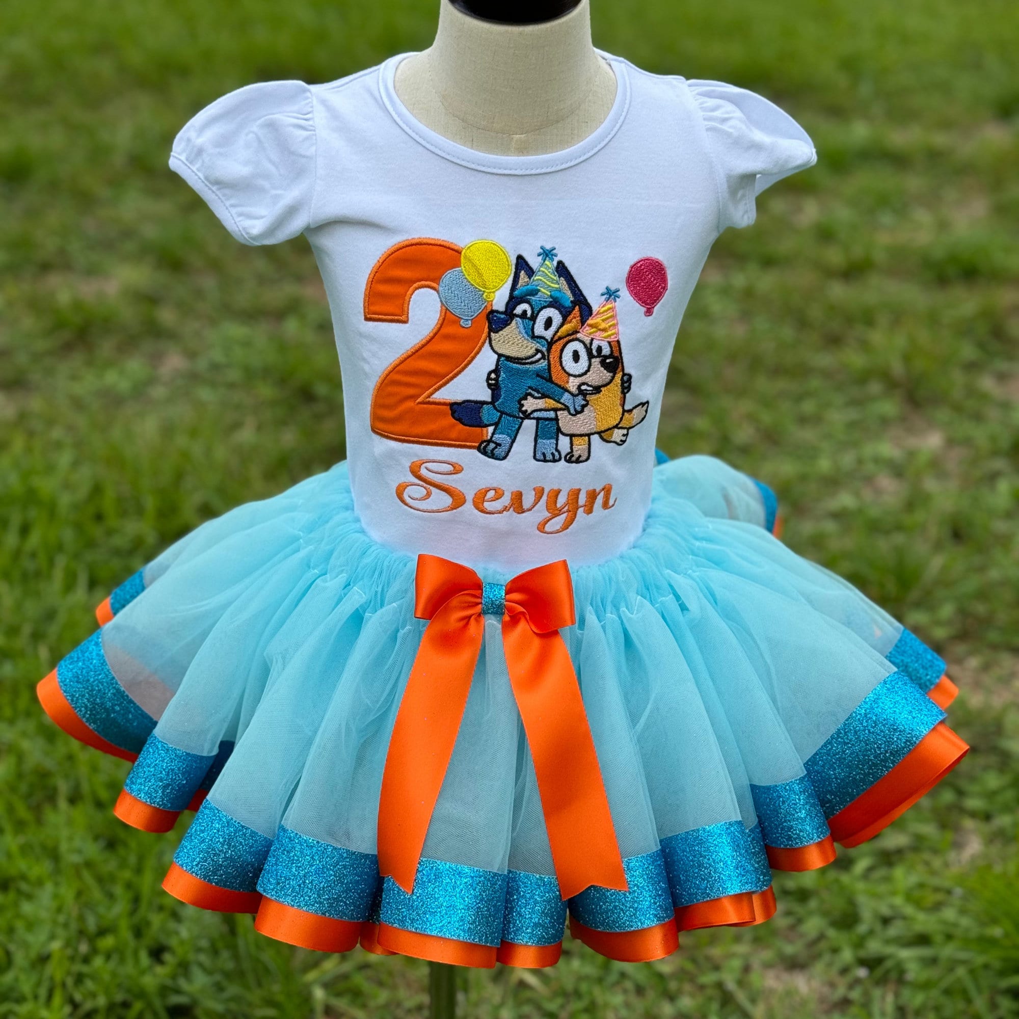 Embroidered Dog Tutu Set