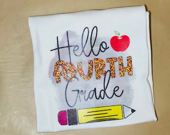 Hello Fourth grade unisex t-shirt /back to school t shirt/first day of school