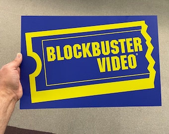Blockbuster Video Wall Sign / Block Buster Video Sign / Metal Sign /