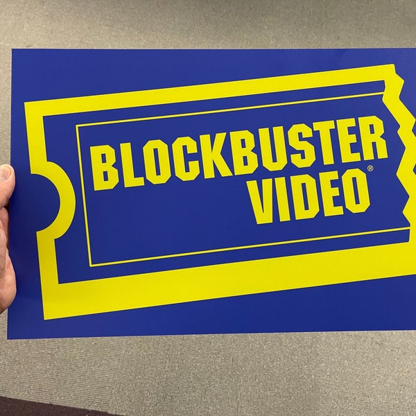 Blockbuster Video Wall Sign / Block Buster Video Sign / Metal Sign /