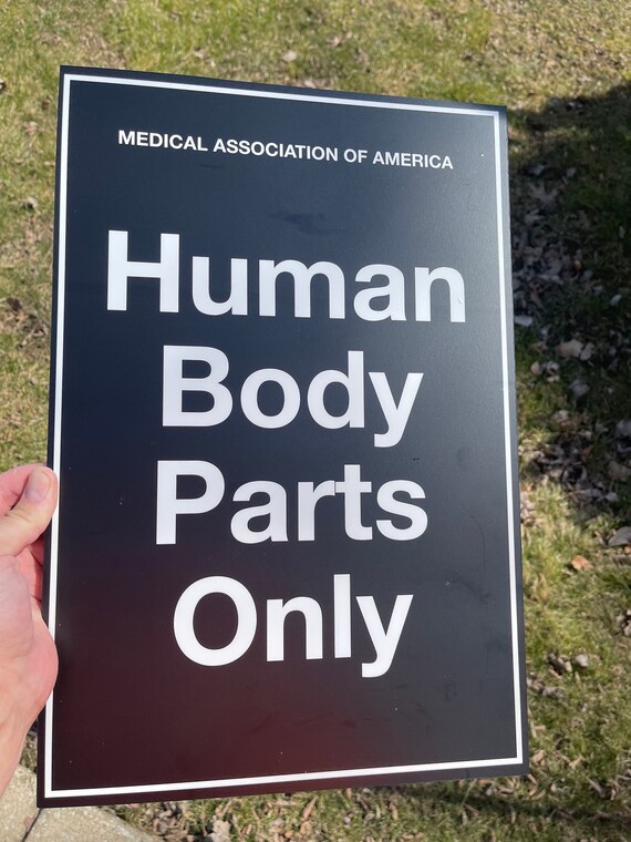 Human Body Parts Sign / Joke Medical Sign / Metal Sign Etsy