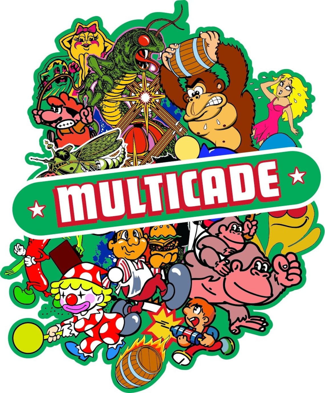 Multicade Arcade Game Graphic Artwork Side Art Set of Etsy