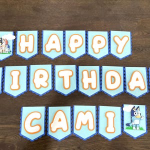 Blue And Orange Happy Birthday Banner - 13 Card Letters With Ribbon, Party Decorations For Kids & Adults - View #5