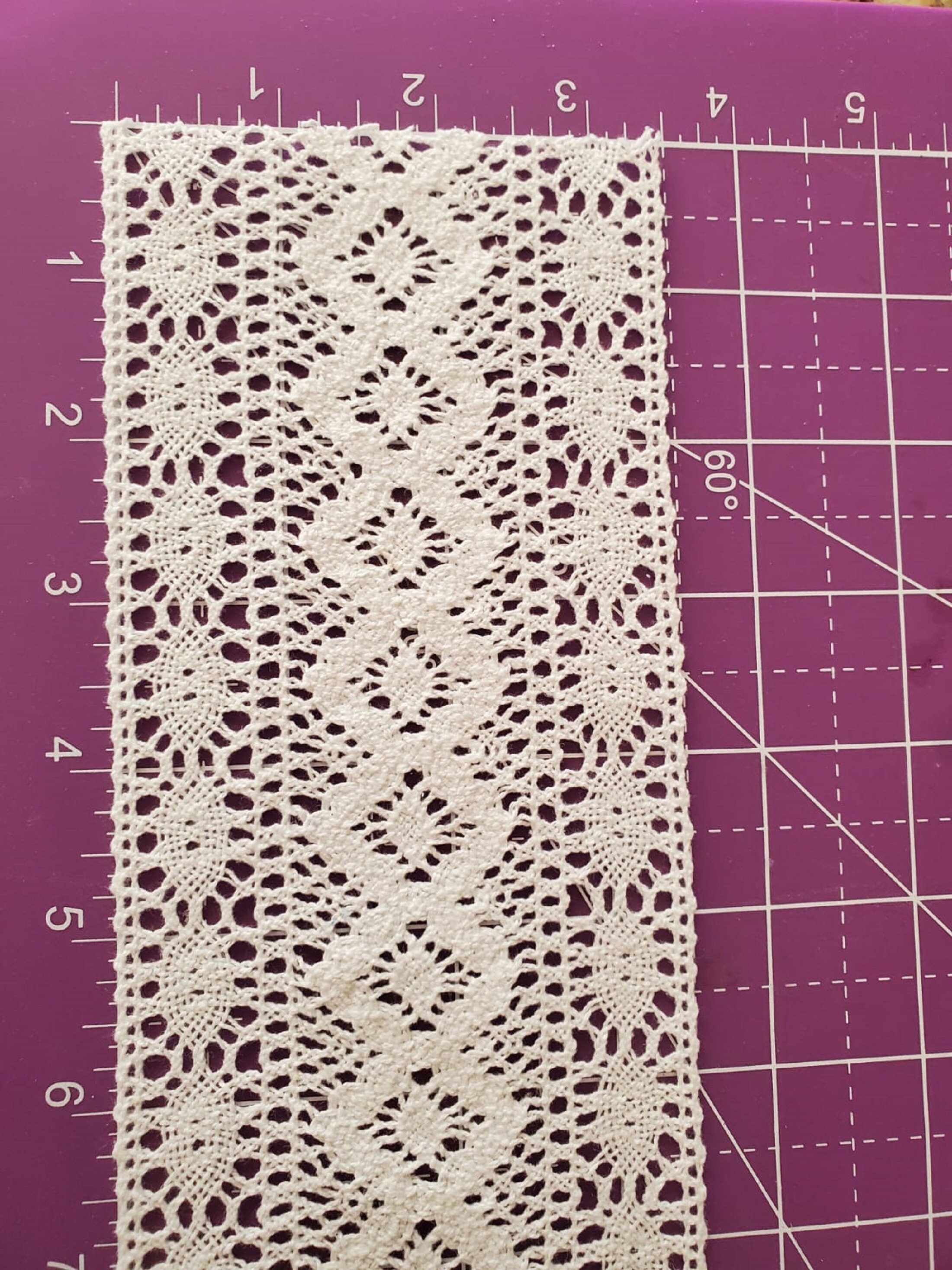 White Crochet Cotton Lace Trim Embroidery Etsy