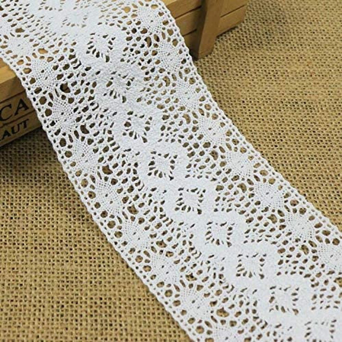 5ydsWhite Crochet Cotton Lace Trim Embroidery Etsy España