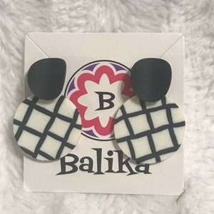 Polymer Clay Earrings!! Black and White