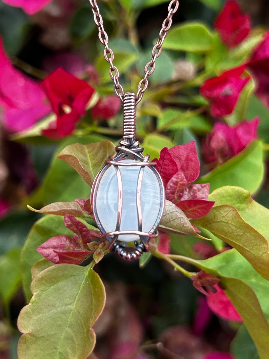 Gemini Moonstone Zodiac Necklace Astrology Jewelry Copper Etsy