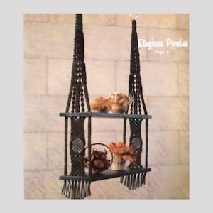 70s Vintage Home, Indoor Garden, Macrame Shelf, PDF Macrame Pattern, 70s Home Decor, Instant PDF Download
