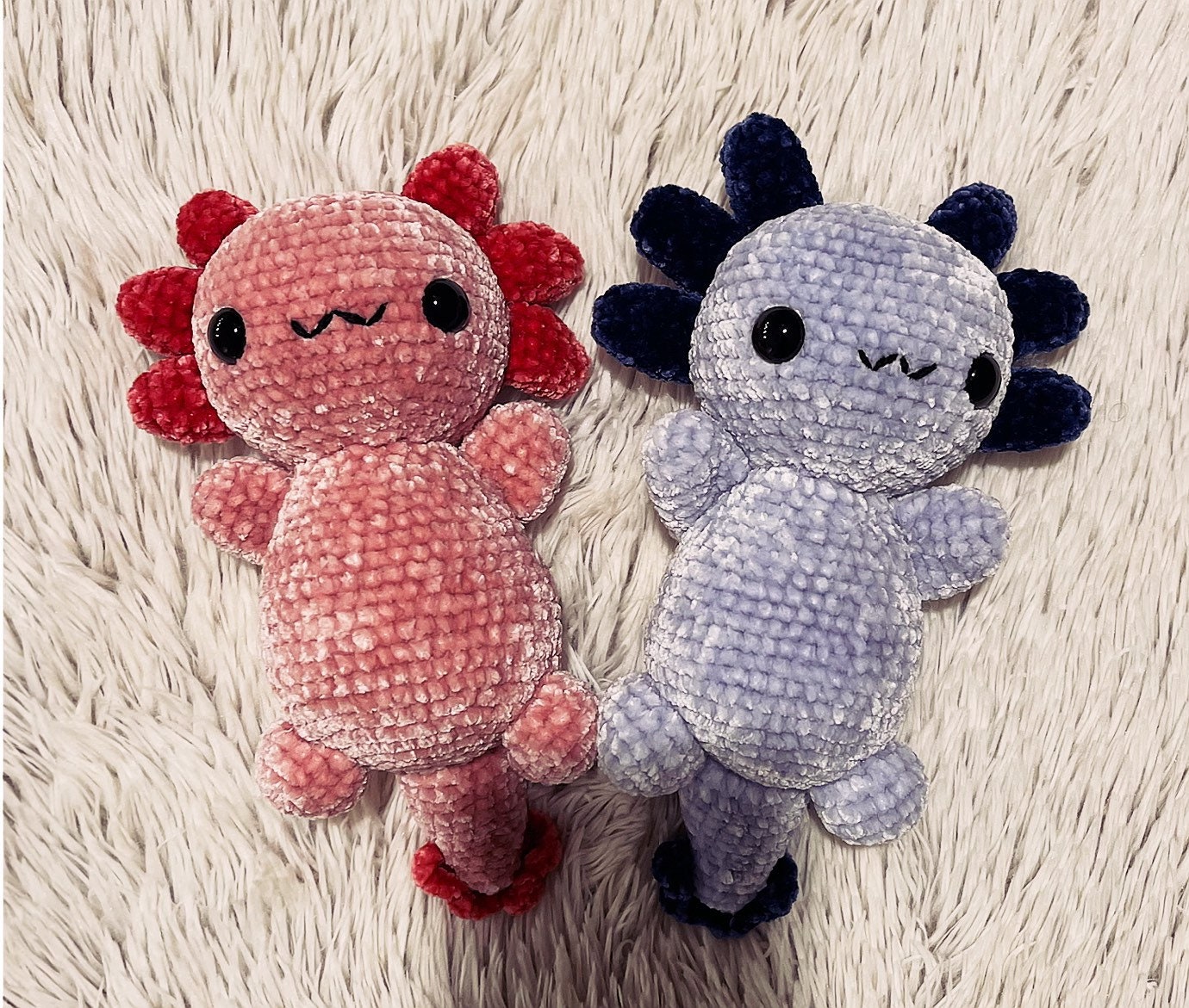 grit Jordbær snatch Handmade Crochet Cute Axolotl Plush - Etsy