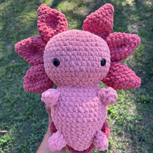 Handmade chunky axolotl plush