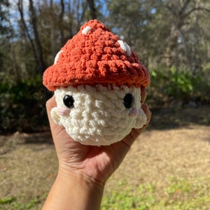 Handmade crochet mushroom plush