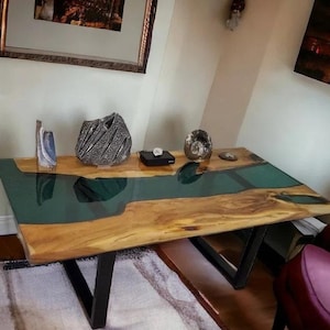 Large Epoxy Table Top, Acacia Wooden Table, Resin Coffee Table, Made To Order, Center Table Top, Live Edge Sofa Table, Home Decor