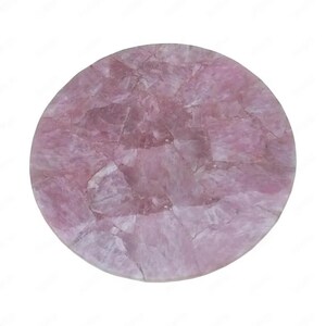 Pink Rose Quartz Coffee End Side Table Top Handmade Furniture Healing Crystal Gemstone Modern Arts Center Sofa Living Room & Garden decor
