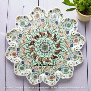 Handmade Marble Inlay Fruits Platter Beautiful  Semi Precious Stone Inlay Design Serving Plate Modern Kitchen Decors Luxury Hostess Gift