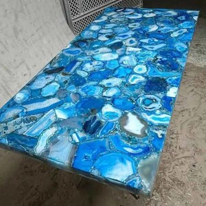 Rectangle Agate Table, Agate Countertop, Stone Coffee Table, Dine Table Tops, Center Sofa & Dining Table Top, Home Decor Handmade Furniture