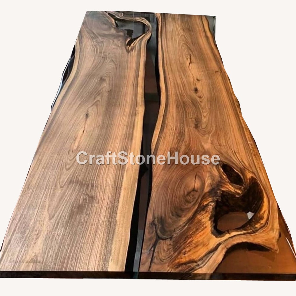 Schwarzer Epoxy-Tisch aus Harz Esstisch aus Harz | Etsy