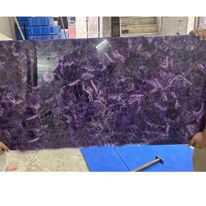 Amethyst Stones Countertop / Dining Table, Purple Amethyst stone Handmade Art Interior Furniture Agate Meeting Table/ Agate Countertop