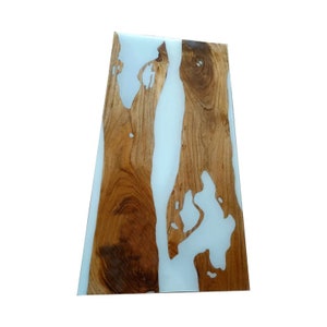 Bauernhaus Epoxy Tischplatten Natürliche Live Edge Harz Fluss Rechteck Tische Akazienholz Küchen- und Esszimmermöbel