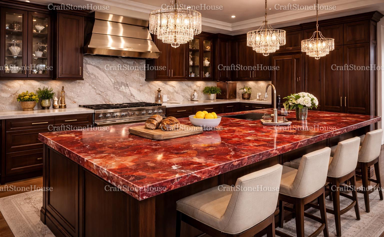 Red Marble Slab - Etsy