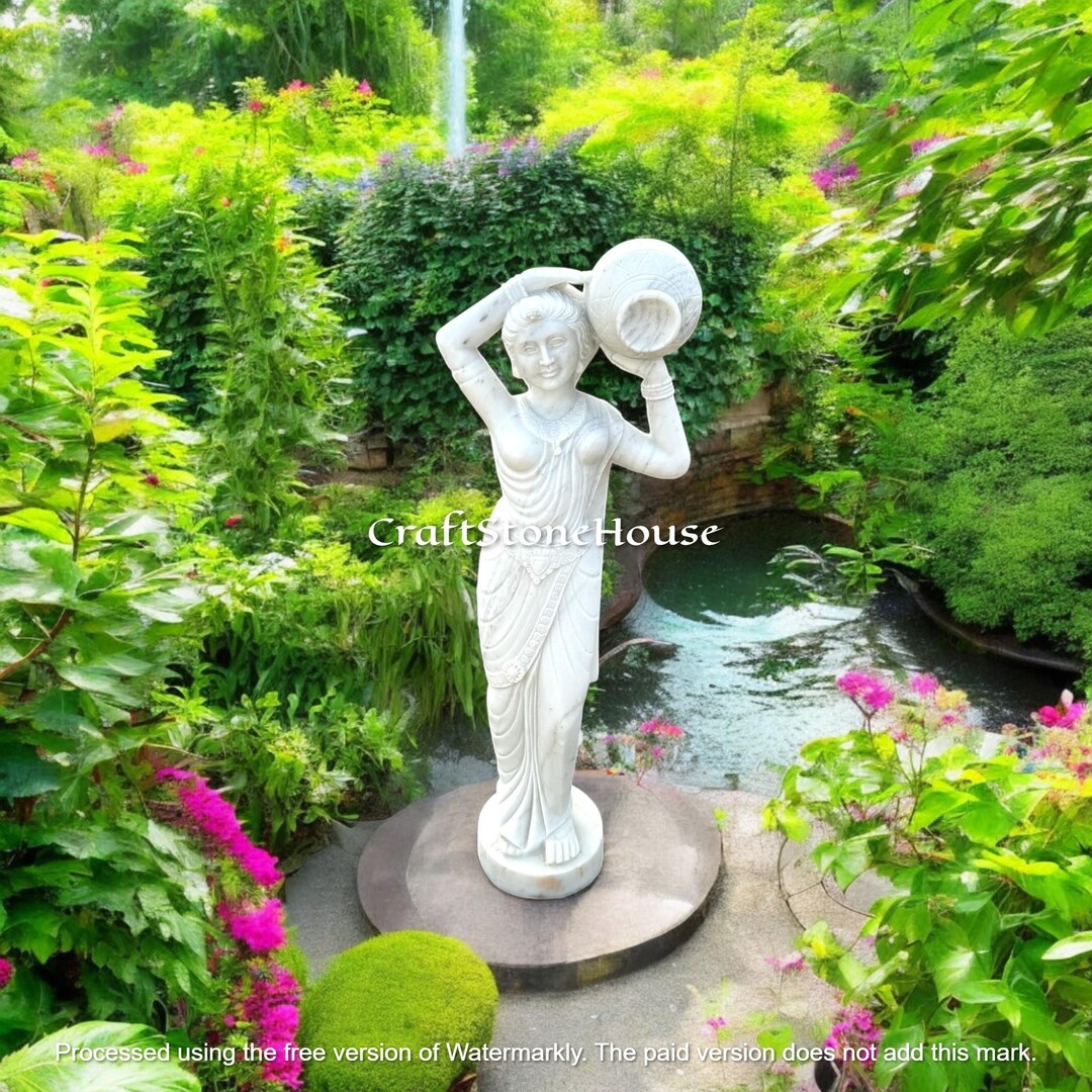 White Marble Lady Statue: Handmade Greek Goddess Sculpture - Etsy