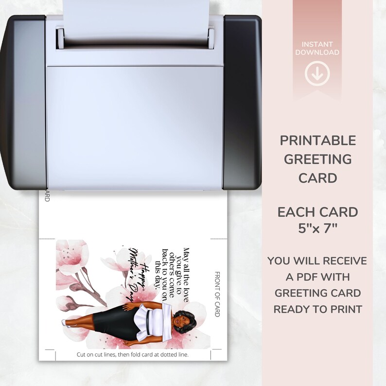 Printable Card for Mother's Day | Mother's Day Card for Black Mothers ...