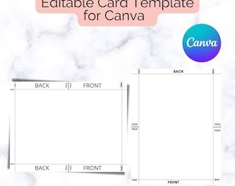 Bearbeitbare Kartenvorlage für Canva | Grußkartenvorlage | Blankokarte | Personalisierbare Karte | Canva Kartenvorlage