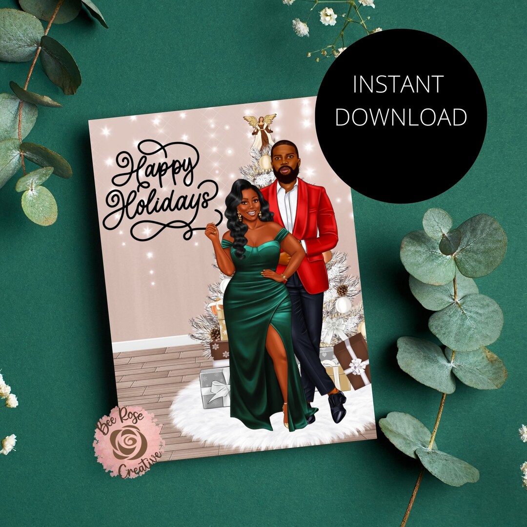 Christmas Card Bundle Christmas Card Template Set Modern Women’s