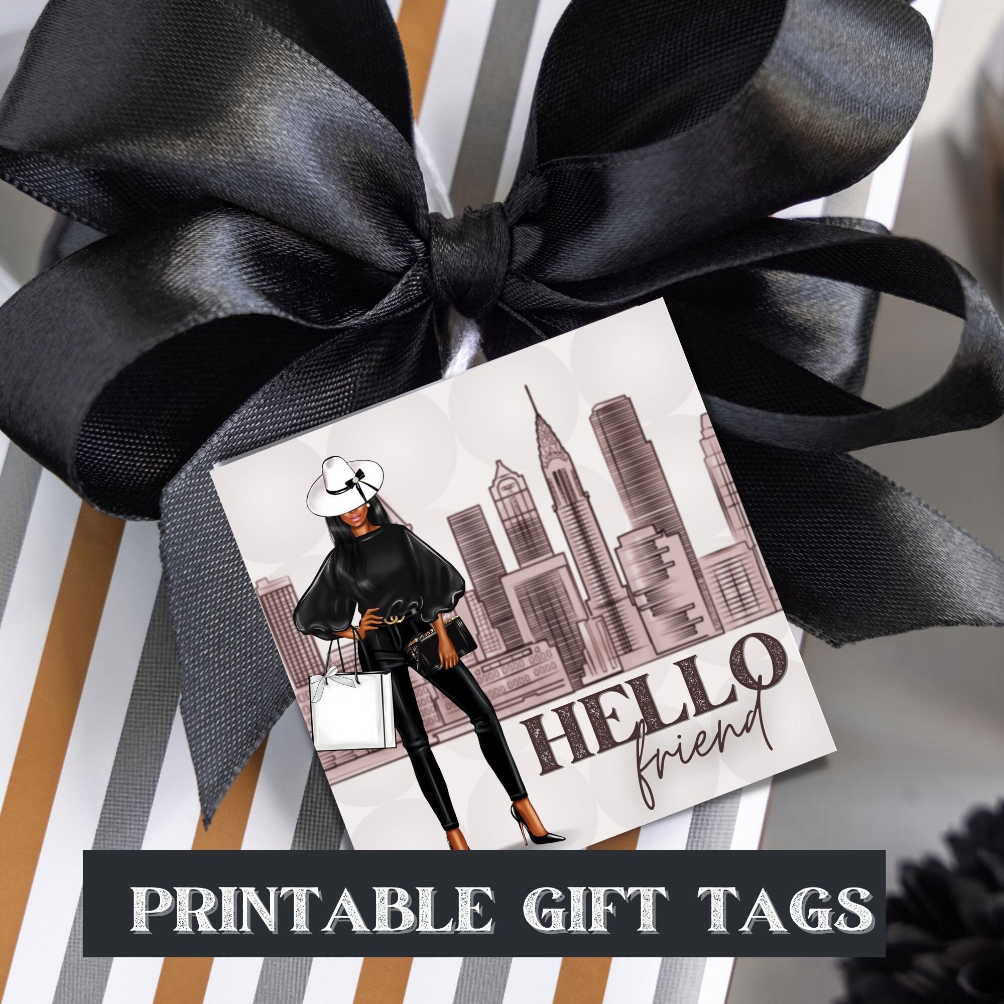 Printable Gift Tag Square Favor Tag Gift for Friend Printable Gift Tags