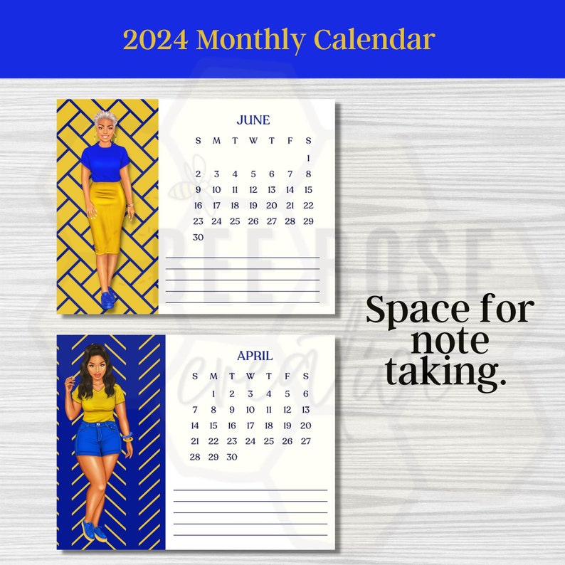 2024 Printable Calendar Digital Calendar Download Printable Calendar