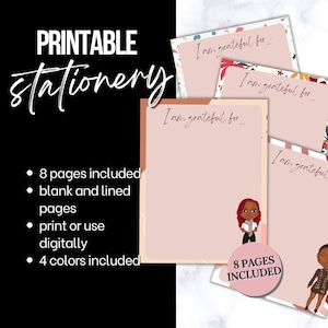 GoodNotes Journal | Digitsl Notebook paper | Daily Gratitude stationary | Printable stationery