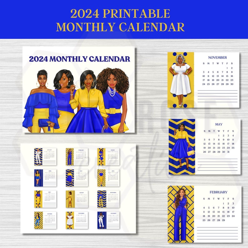 2024 Printable Calendar Digital Calendar Download Printable Calendar