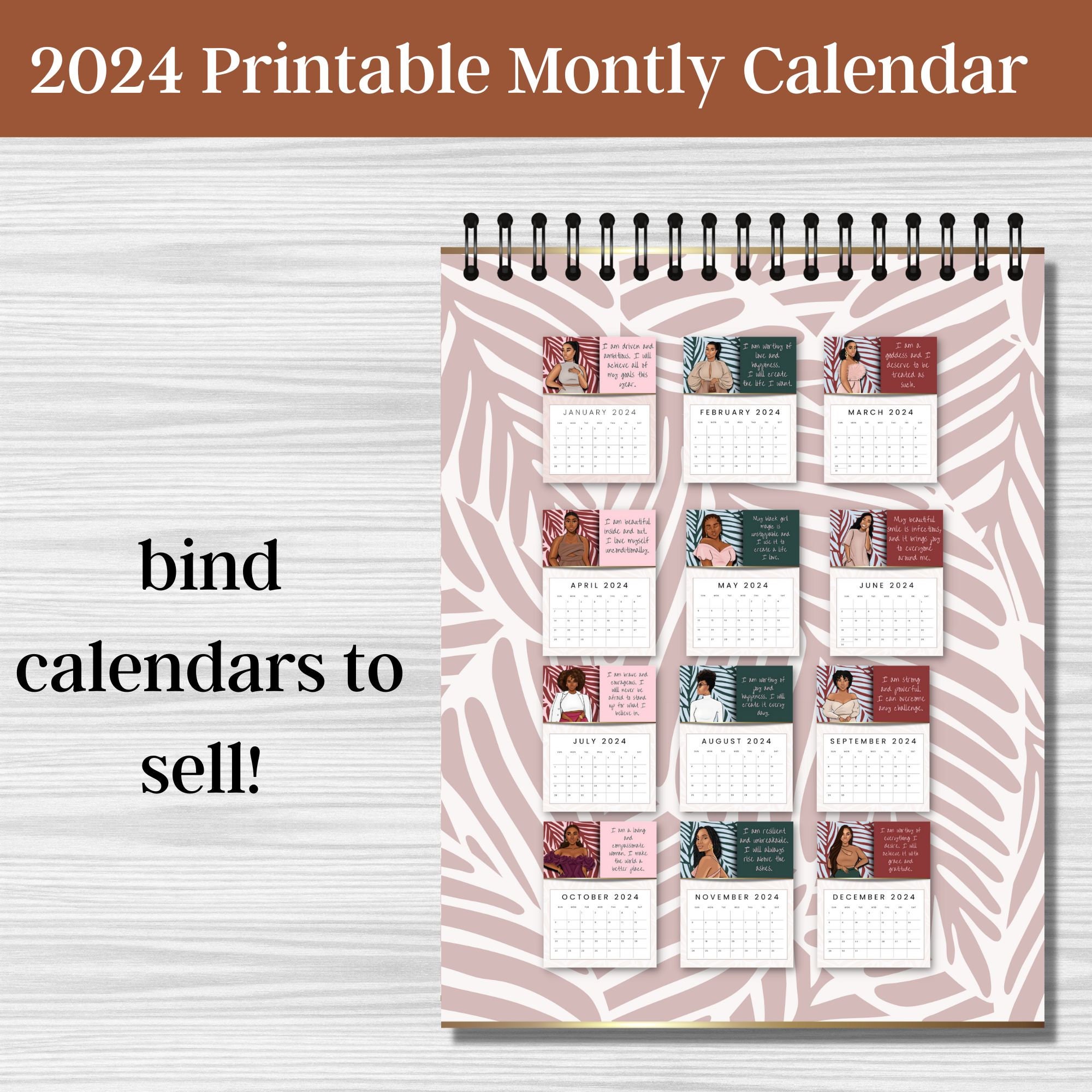 2024 Calendar Printable Affirmation Calendar for African American Women Black Woman Desk, Wall Calendar Printable Calendar - Etsy 2024-calendar-printable-affirmation-calendar-for-african-american-women-black-woman-desk-wall-calendar-printable-calendar-etsy