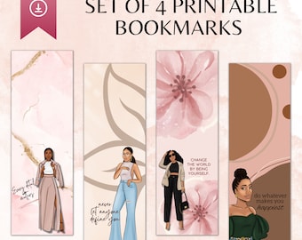 Black girl bookmarks | black woman bookmark | printable bookmark | African American Woman bookmark | bookmark template