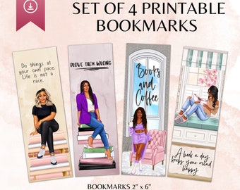 Black girl bookmarks | black woman bookmark | printable bookmark | African American Woman bookmark | bookmark template