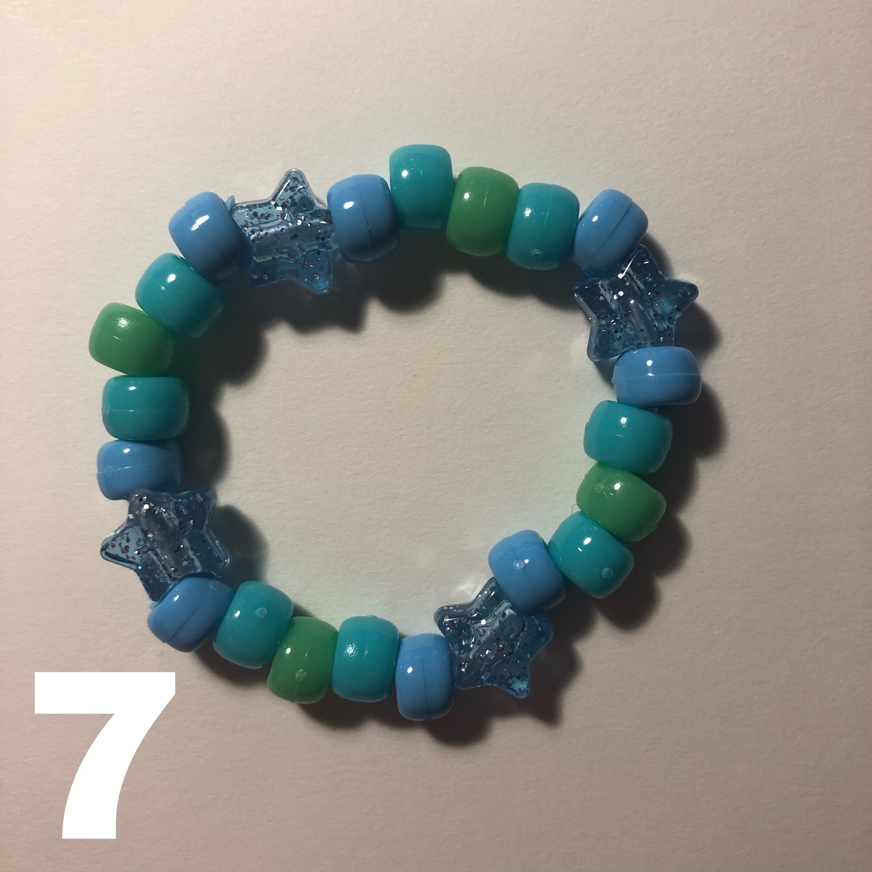 Colourful Kandi Bracelet Stars Glitter Etsy