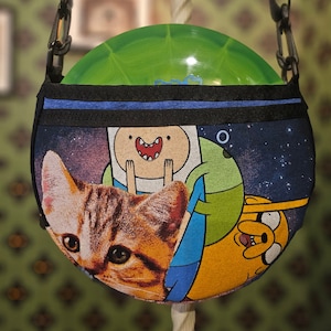 Adventure Time Small Shoulder Disc Golf Bag Design with Adjustable / Removable Canvas Strap - Holds Up To 3 Discs