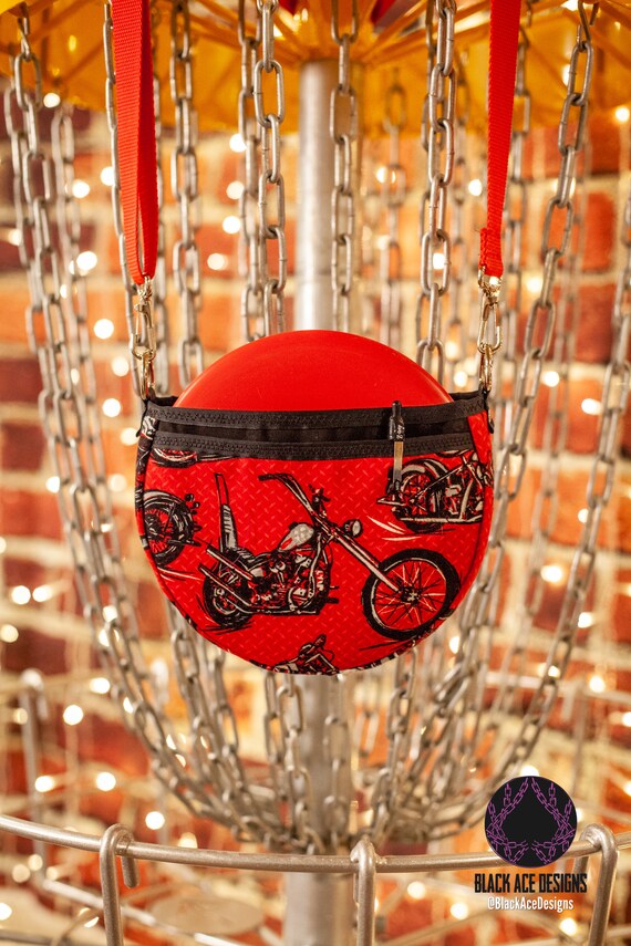 Kleine Disc Golf Bag Motorrad Design mit verstellbaren abnehmbaren Canvas Riemen halt bis zu 3 Scheiben Etsy