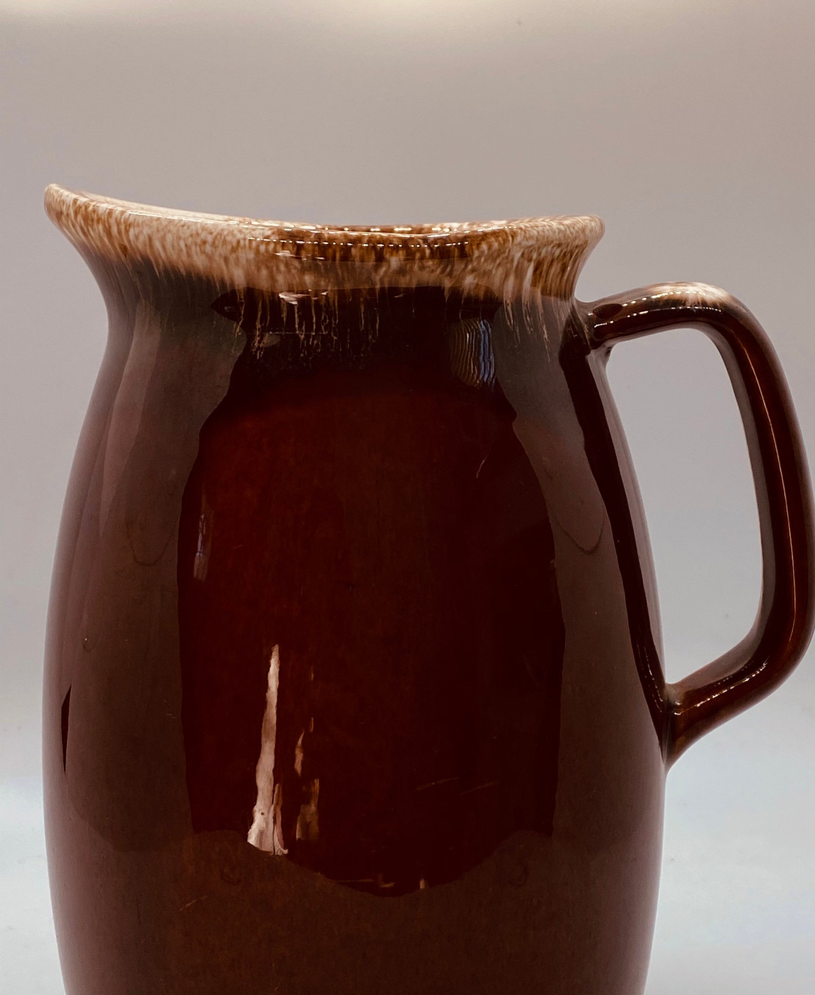 Vintage Hull Pottery Pitcher Brown Drip Glazed Pitcher Etsy