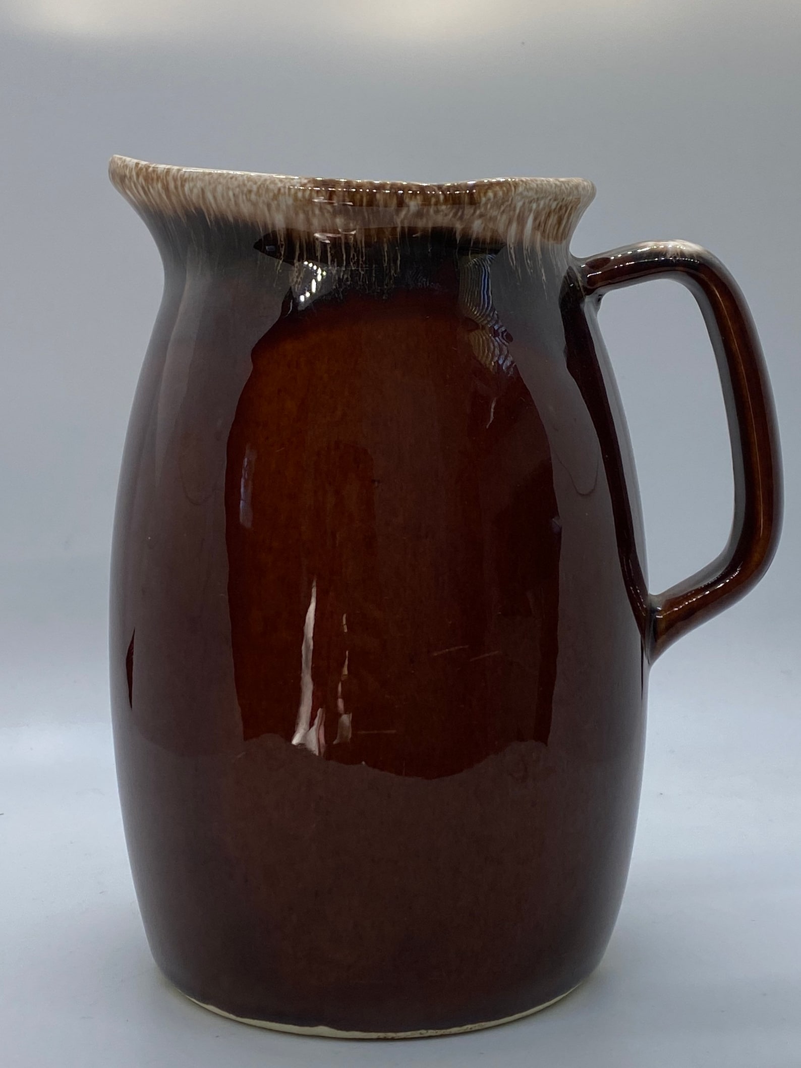 Vintage Hull Pottery Pitcher Brown Drip Glazed Pitcher Etsy