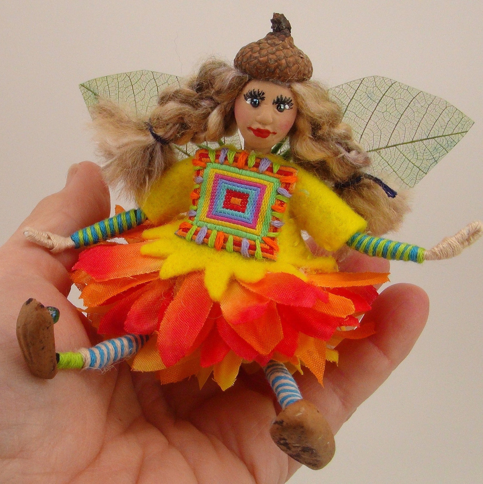Flower fairy doll posable miniture fairy | Etsy