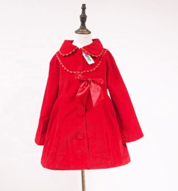 My Little Red Velvet Coat Etsy UK