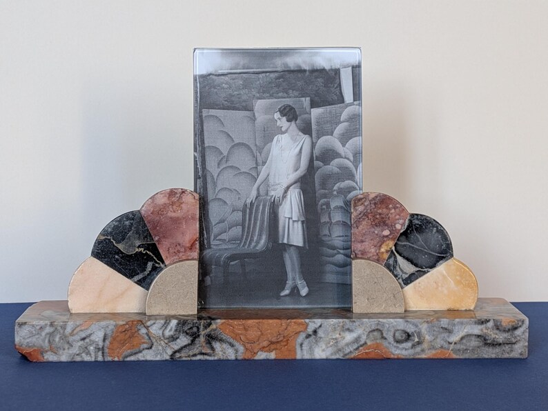 Excepcional marco de fotos Art Déco de la década de 1930 en Francia imagen 2