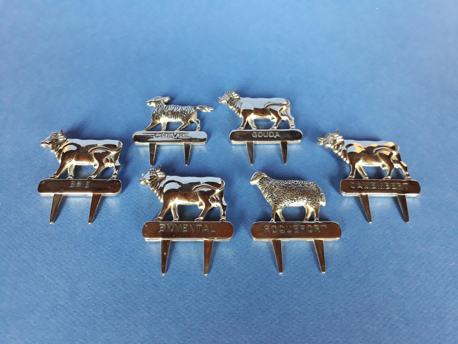 SIX Versilberte CHEESE MARKERS von Silea France Etsy