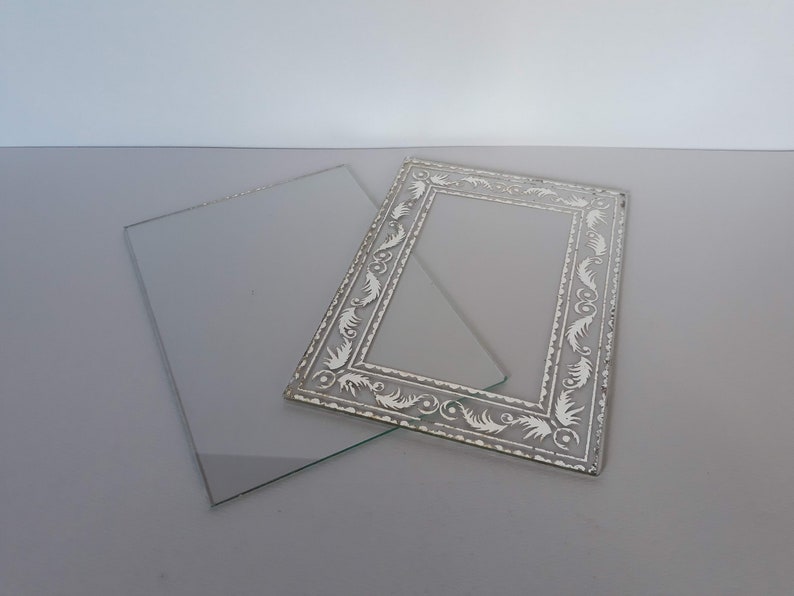 ART DECO marble photo frame 1930/'s FRANCE with original glasses