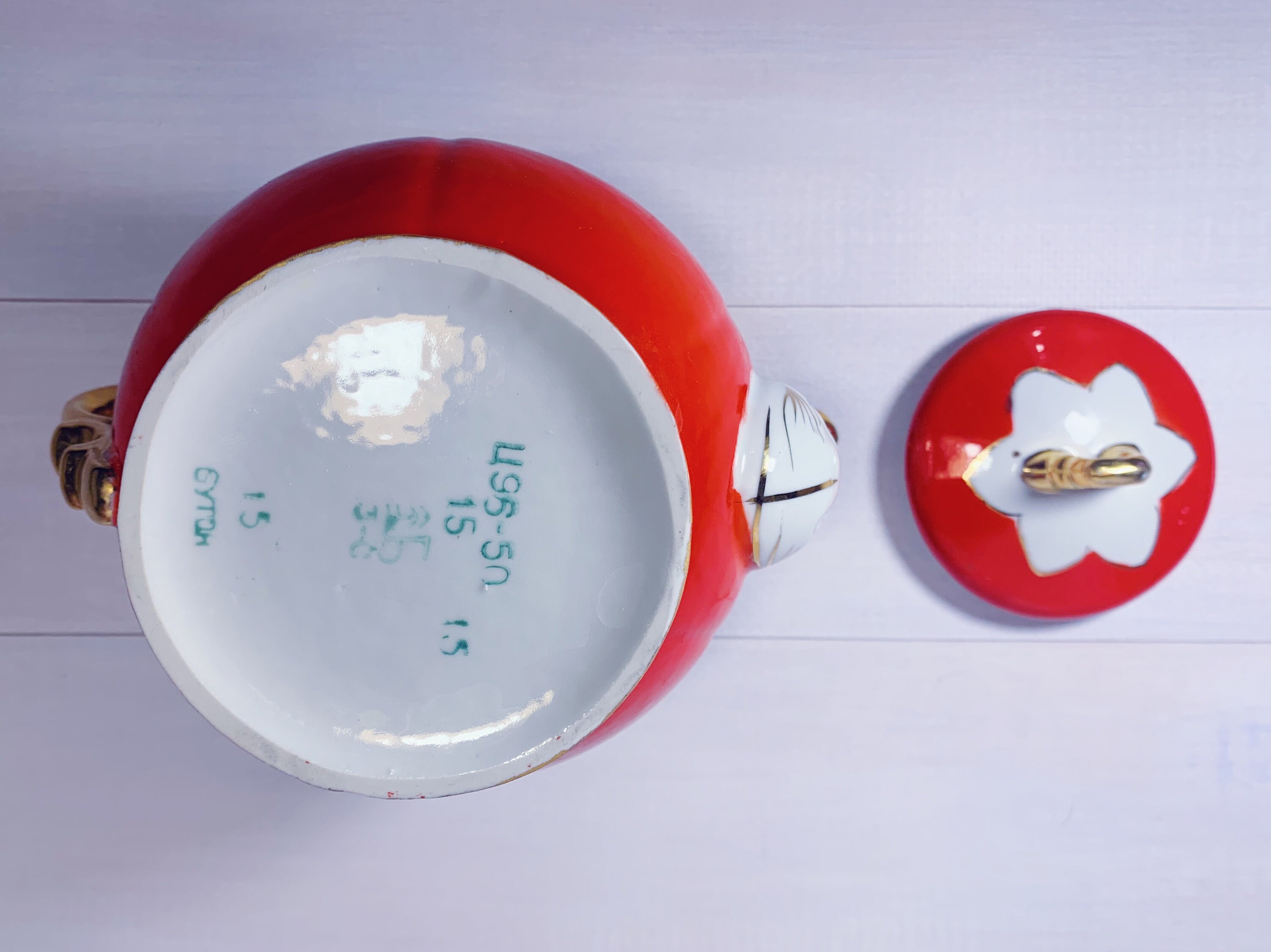 VERY RARE Porcelain Teapot USSR Vintage Soviet Kettle by Baranovka