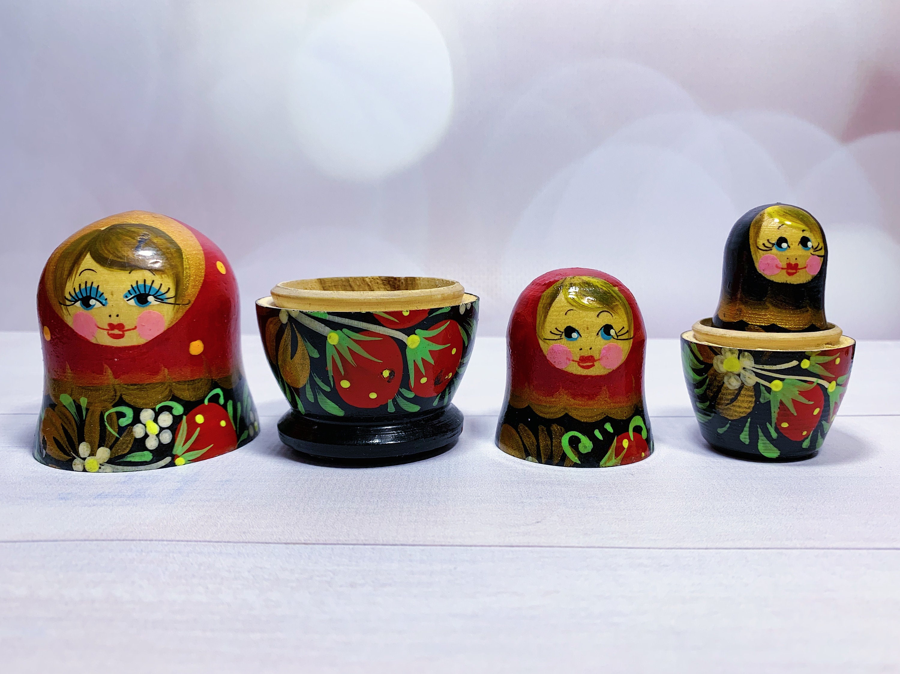 RARE Set of 5 Vintage Nesting Doll Matryoshka Collectible Etsy UK