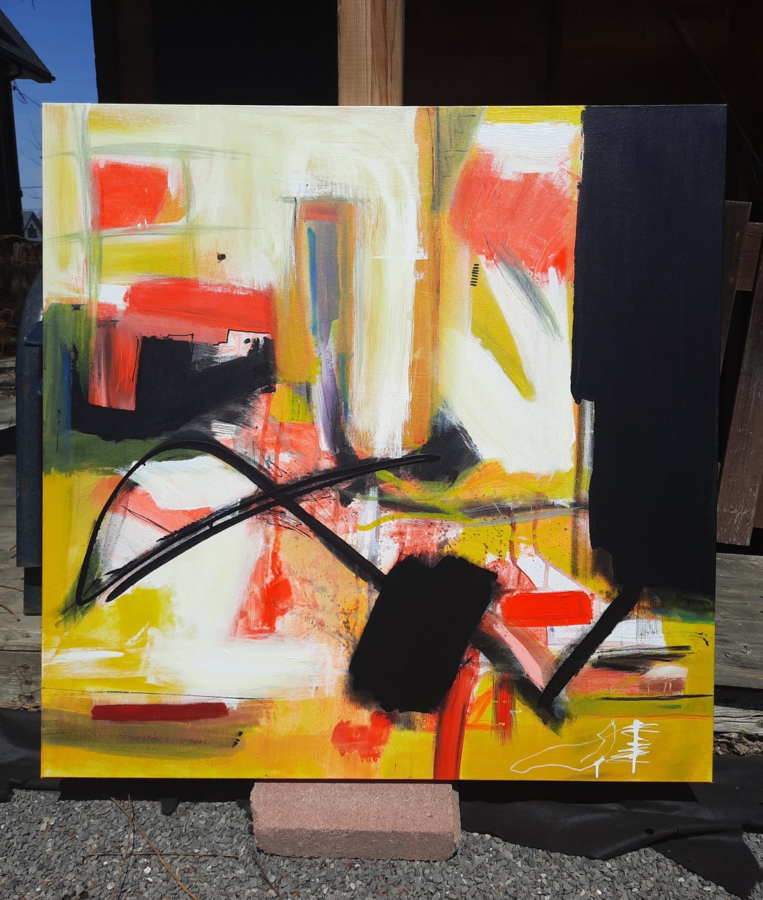 Large Painting/original Abstract Painting / Hand Painted Large Canvas