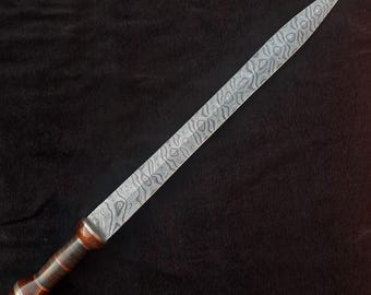 Handmade Damascus Steel Roman Gladius Sword with Sheath – Collectible Display Piece, Gift for Him, Home Décor