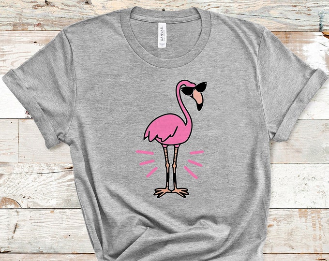 Pink Flamingo Shirt Flamingo Tee Shirt Womens Flamingo Shirt Etsy